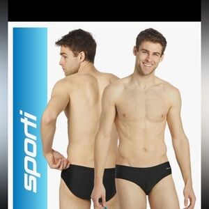 Sporti Men's Black Swim Briefs NWT size 32